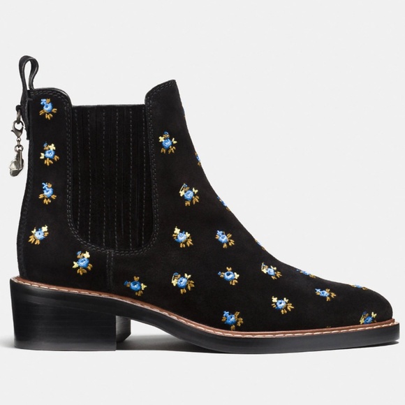 Coach - Embroidered Floral Bowery Chelsea Boot 🌸 - Picture 1 of 12